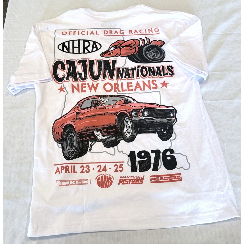 NHRA Cajun Nationals New Orleans 1976 Drag Racing T Shirt Mens Medium NEW